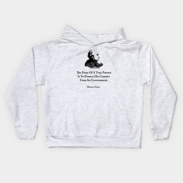 The Duty Of A True Patriot Kids Hoodie by outdoorlover